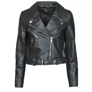 Image of Only ONLVALERIE womens Leather jacket in Black - Sizes S,M,L