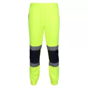 Image of Regatta Mens Hi-Vis Bottoms (L) (Yellow/Navy)