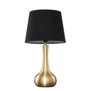 Image of Laurin Large Gold Table Lamp with Black Aspen Shade