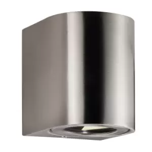 Image of Canto LED Dimmable Outdoor Up Down Wall Lamp Stainless Steel, IP44, 2700K
