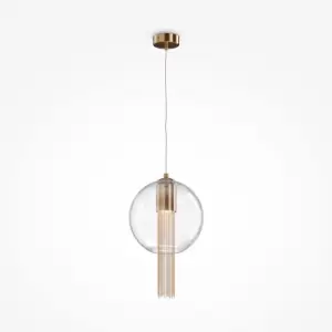 Image of Maytoni Flusso II Modern Slim Pendant Ceiling Light Bronze GU10