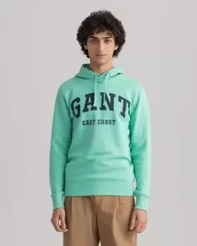 Image of GANT Men Logo Hoodie (L) Green