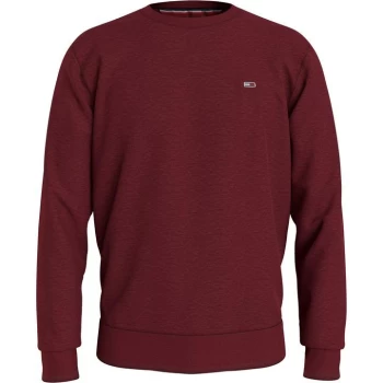 Image of Tommy Jeans Original Crew Neck Sweatshirt - Bing Cherry XKE