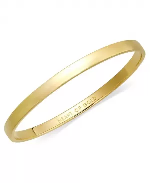 Image of Kate Spade New York Idiom Bangles Cream Gold Tone Bracelet Gold