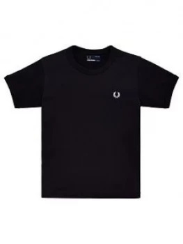 Image of Fred Perry Boys Logo Short Sleeve T-Shirt - Navy, Size 4-5 Years