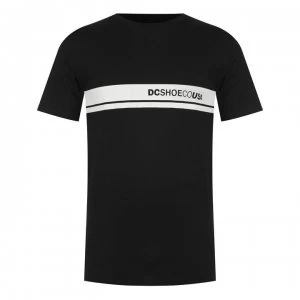 Image of DC Block Colour Short Sleeve T Shirt Mens - Black