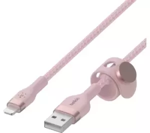 Image of BELKIN Braided Lightning to USB-A Cable - 1 m, Pink