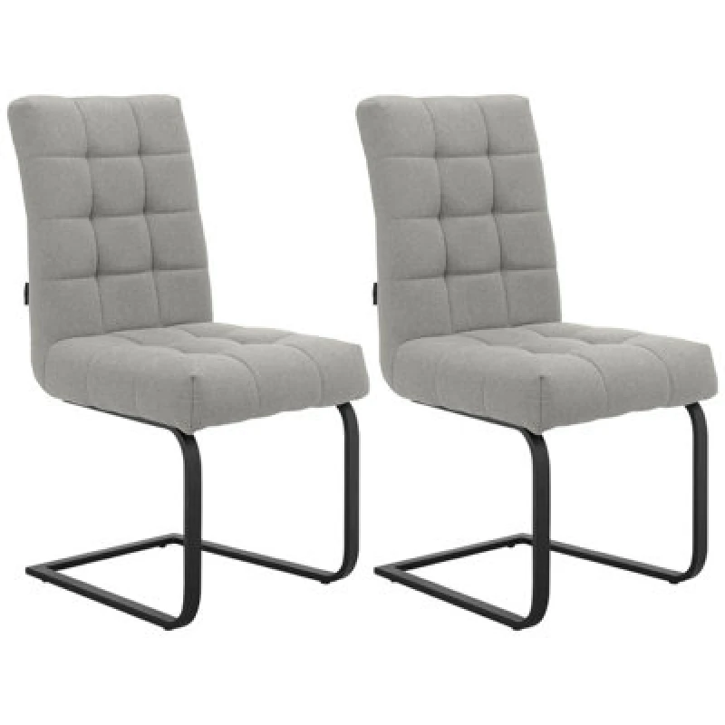 Image of Dorel Terza D.chair 2Pk Light Grey Fabric, Grey 88801183UK