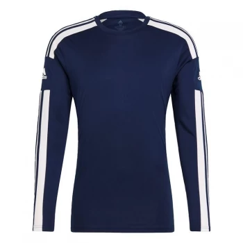Image of adidas Squadron Long Sleeve T Shirt Mens - Team Navy / White