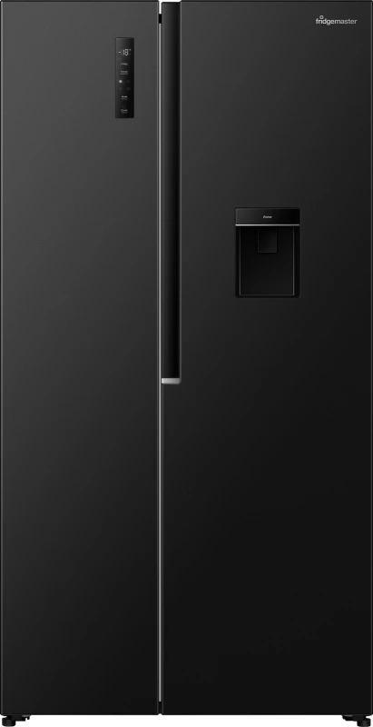 Image of Fridgemaster 544 Litre Side-by-Side American Fridge Freezer - Black MS91558DEB Black