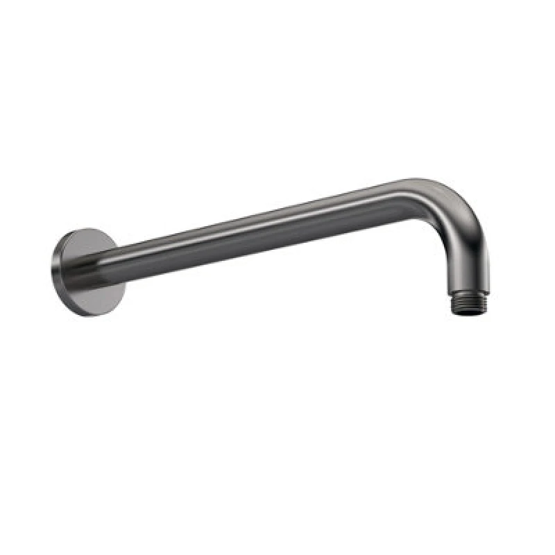 Image of Balterley Round Wall Mount Shower Arm Brushed Pewter 345mm Silver