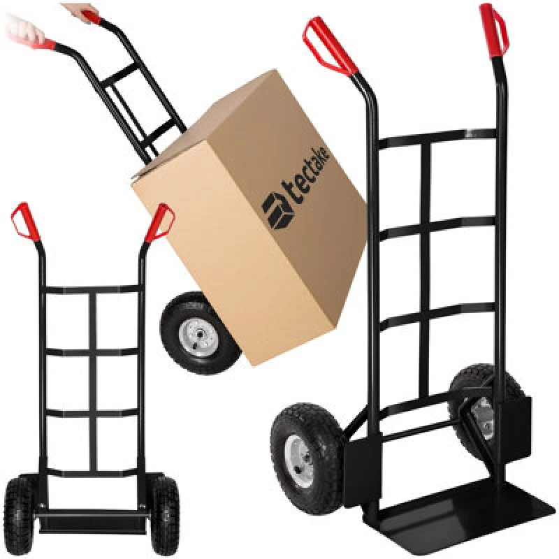 Image of Tectake Sack Barrow - Heavy-Duty, 200 Kg Load Capacity, Steel Frame - Black