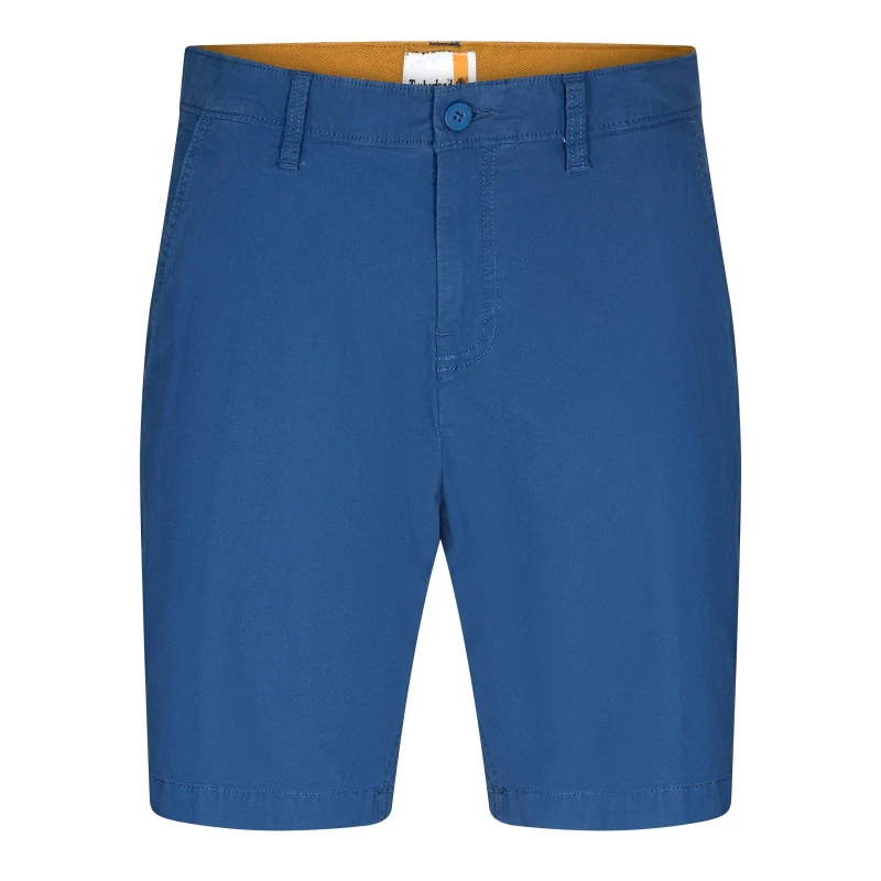 Image of Timberland Mens Claremont Poplin Chino Shorts Dark Denim male 30