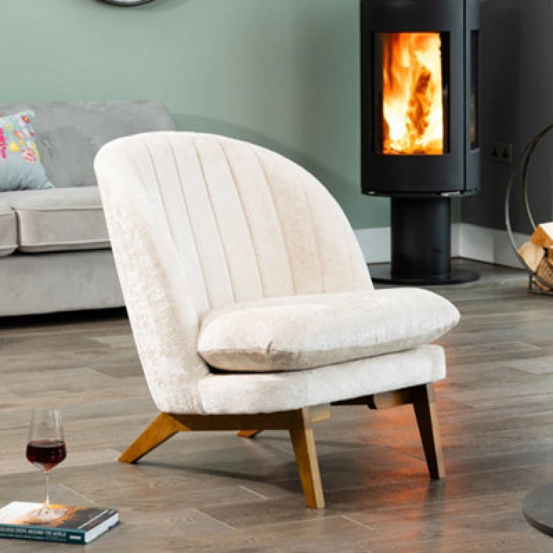 Image of Mateo Fabric Accent Chair - Taupe