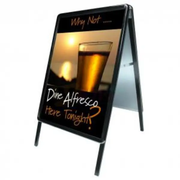 Image of Seco Aluminium Snap Frame A-Board 32mm A2 Black - A2ABBLACK 24660SS EXR24660SS