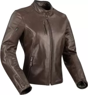 Image of Segura Laxey Ladies Motorcycle Leather Jacket, brown, Size 42 for Women, brown, Size 42 for Women