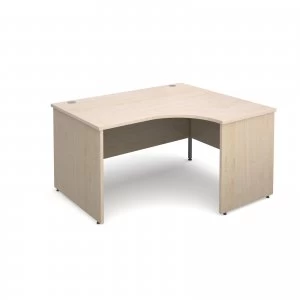 Image of Maestro 25 PL Right Hand Ergonomic Desk 1400mm - Maple Panel Leg desig