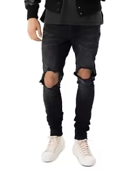 Image of Purple Brand Skinny Fit Jeans in Raw Indigo