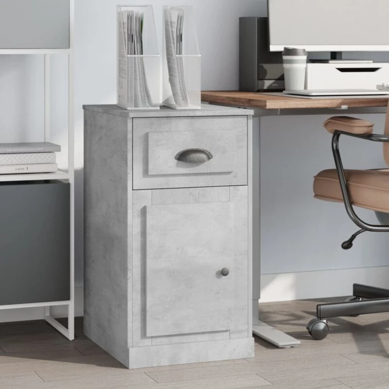 Image of VIDAXL Side Cabinet with Drawer Concrete Grey 40x50x75cm Engineered Wood Vidaxl 8720845793746