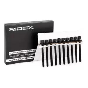 Image of RIDEX Cylinder Head Bolt Kit VW,AUDI,SKODA 1217B0025 06A103384Cx10 Bolt Kit, cylinder head