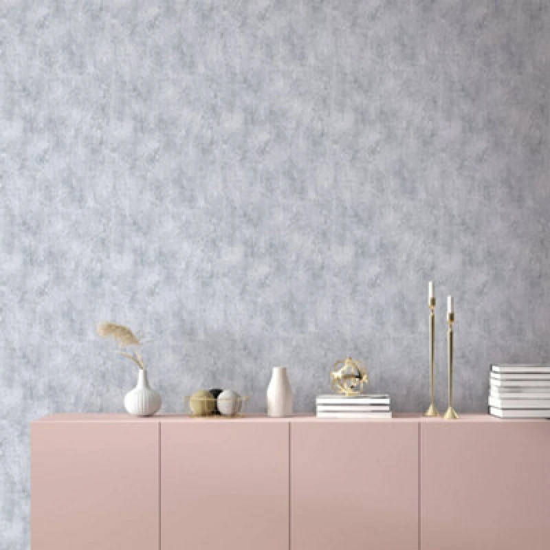 Image of Galerie Industrial Effects Silver/white Glass Stone Marble Wallpaper Roll