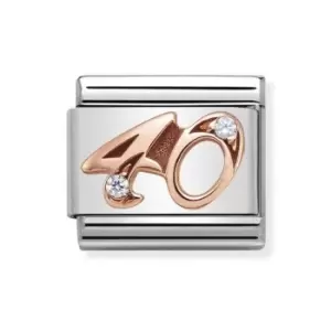 Image of Nomination Classic Rose Gold Number 40 Charm
