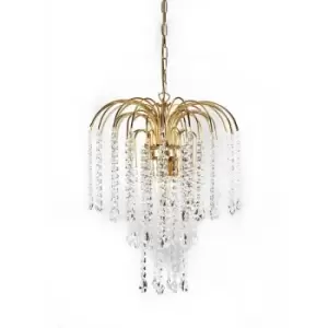 Image of Onli Pioggia 3 Light Pendant Ceiling Light, Gold