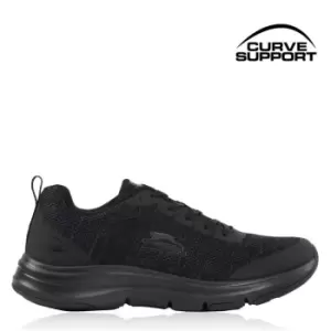 Image of Slazenger Curve Support Knit Mens Trainers - Black