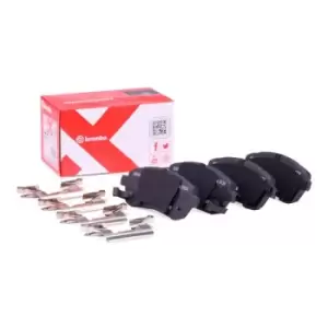 Image of BREMBO Brake pad set MAZDA,SUZUKI,SUBARU P 16 013X 04465B1190,04465B1190000,04465B1191 04465B1191000,04465B1320,04465B1320000,04465B1380,04491B1120