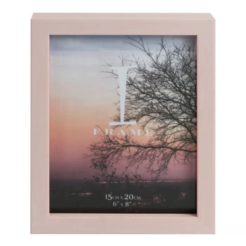 Image of 6" x 8" - iFrame Plastic Pastel Pink Photo Frame