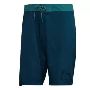 Image of adidas Parley Swim Shorts Mens - Utility Green / Impact Orange