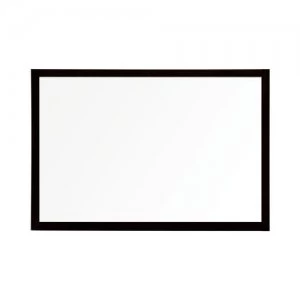 Image of Bi-Office Protector Glass Board W/Clamps Bk Frm 900x600