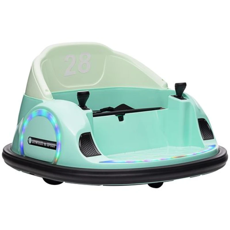 Image of AIYAPLAY AIYAPLAY 360° Rotation 12V Kids Bumper Car w/ Remote Control - Green