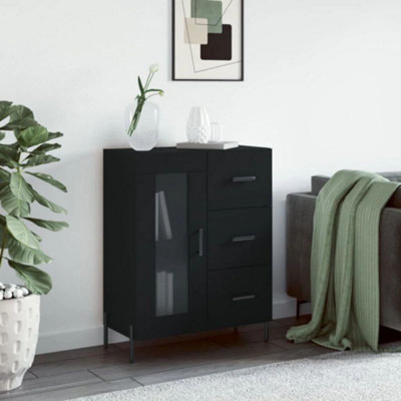 Image of VIDAXL Sideboard Black 69.5x34x90cm Engineered Wood Vidaxl 828053