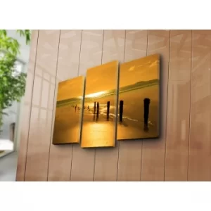 Image of 3PATK-17 Multicolor Decorative Canvas Painting (3 Pieces)