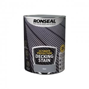 Image of Ronseal Ultimate Protection Decking Stain Slate 5 litre