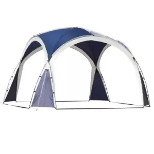 Image of Outsunny 3.5 x 3.5M Dome Gazebo - Blue and Grey