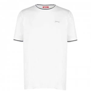 Image of Slazenger Tipped T Shirt Mens - White