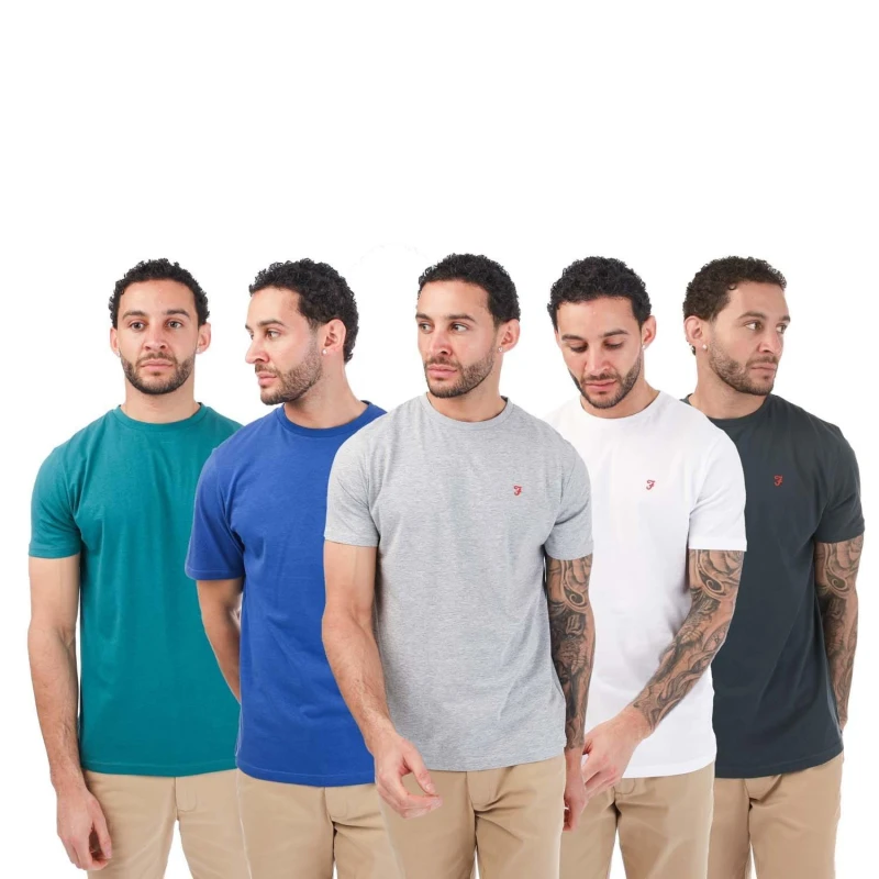 Image of Farah Relba 5 Pack T-Shirts - Multi Multi S