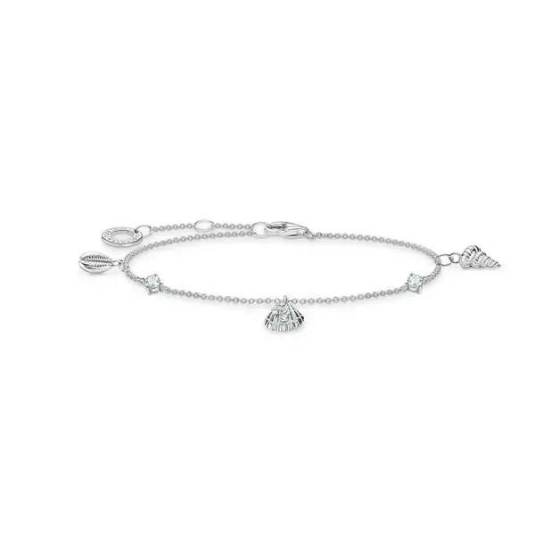 Image of Thomas Sabo Charm Club Charming Charming Sterling Silver Shells And Wh