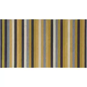 Image of Washamat Recylon Design Ochre Stripe Mat 120X67Cm