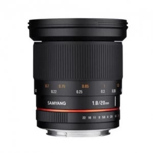Image of Samyang 20mm f/1.8 ED AS UMC Lens for M43 Mount - Black