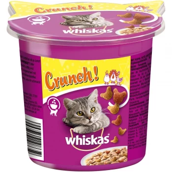 Image of Whiskas Crunch with Chicken Turkey and Duck Cat Food 10 x 100g