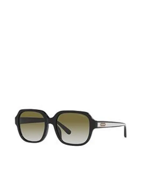 Image of Coach Black Rectangle Sunglasses Black UTXBL Unisex
