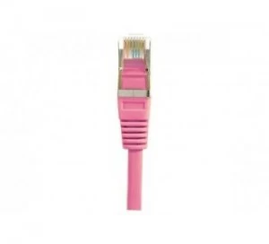 Image of Patch Cord RJ45 CAT.5e F/UTP Pink - 0.30 M Full Copper