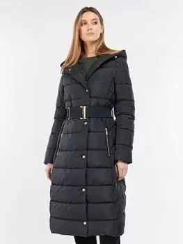 Image of Barbour International Track Line Quilt Jacket - Black, Size 16, Women