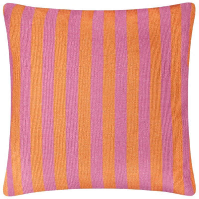 Image of Furn. Deck Stripe Woven Filled Outdoor Cushion Orange/Pink 59 X 59Cm, Orange 5.03E+12