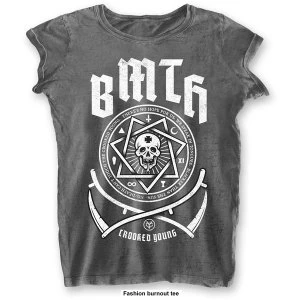 Image of Bring Me The Horizon - Crooked Young Womens Medium T-Shirt - Grey