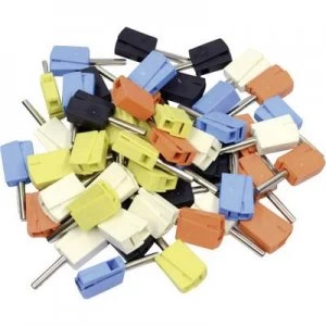 Image of WAGO Jack plug Plug, straight Pin diameter: 4mm Black, Yellow, Blue, White, Orange 50 pc(s)