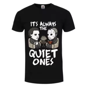 Image of Grindstore Mens Its Always The Quiet Ones T-Shirt (S) (Black)
